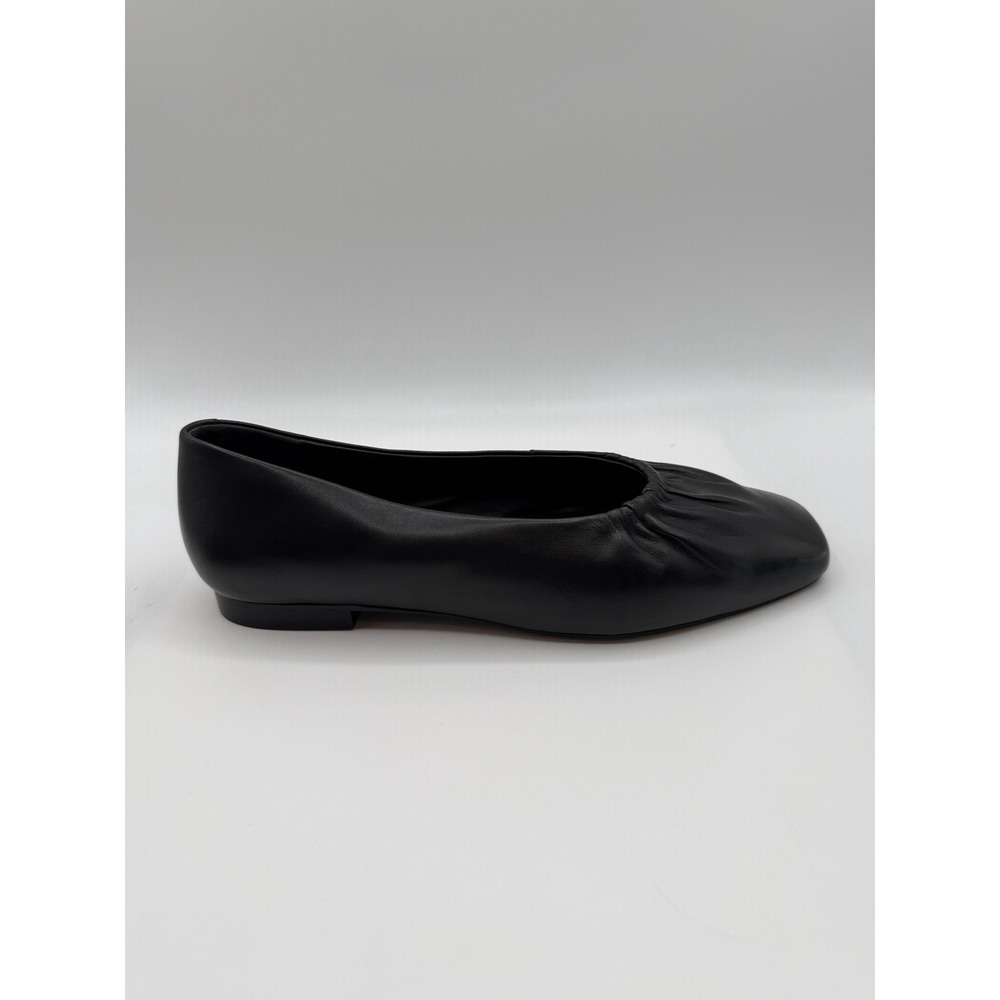 Seychelles Ruched Leather Flats, Women's 9,The Little Things,Black Leather